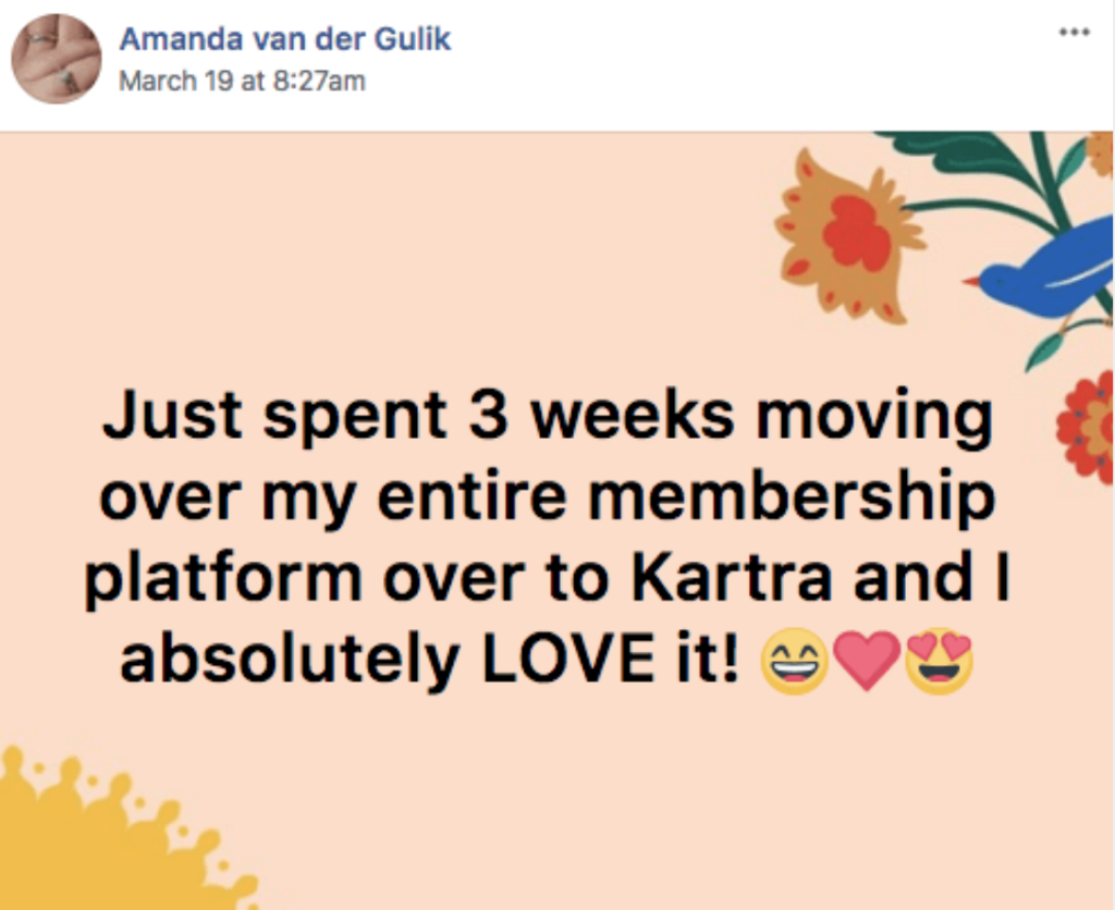 Kartra Testimonial