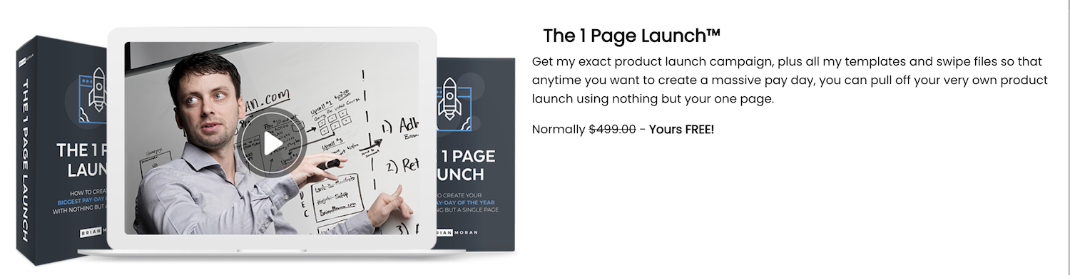 The 1 Page Launch Samcart Special Bonus